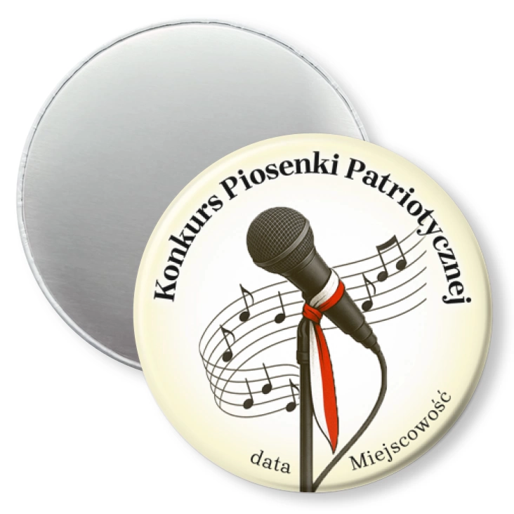 przypinka magnes Konkurs piosenki patriotycznej mikrofon