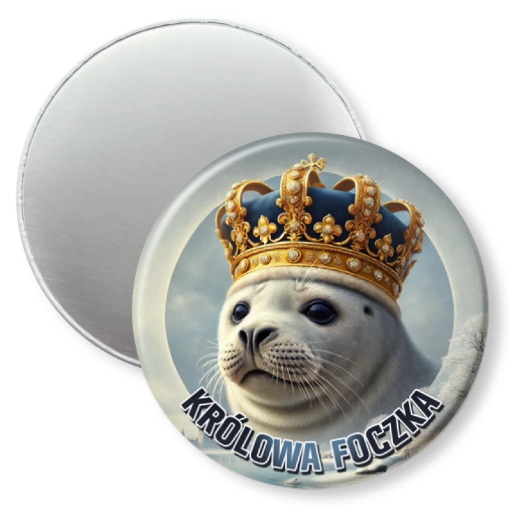 przypinka magnes Królowa Foczka