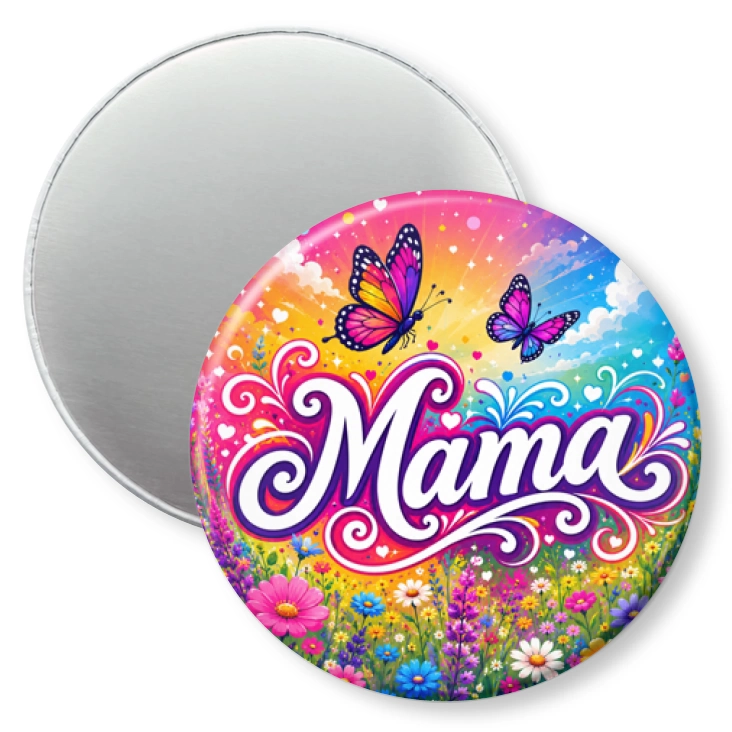 przypinka magnes Mama i motylki