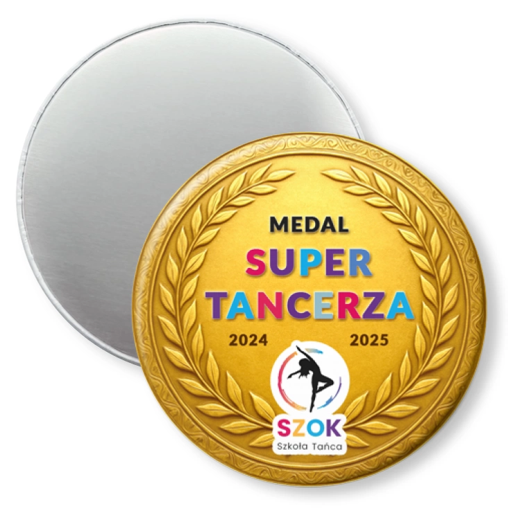 przypinka magnes Medal Super Tancerza Szkoła Tańca Szok