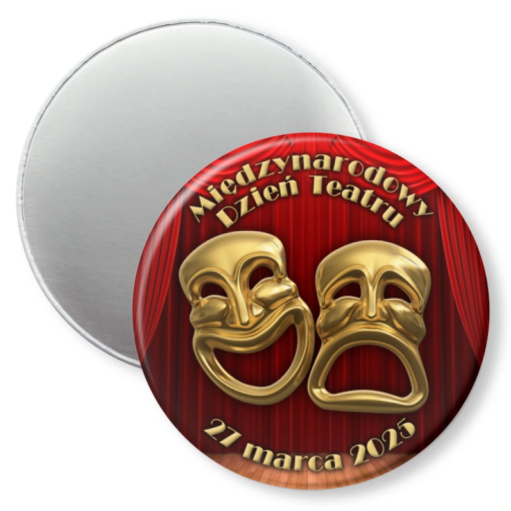 przypinka magnes Międzynarodowy Dzień Teatru - 27 marca