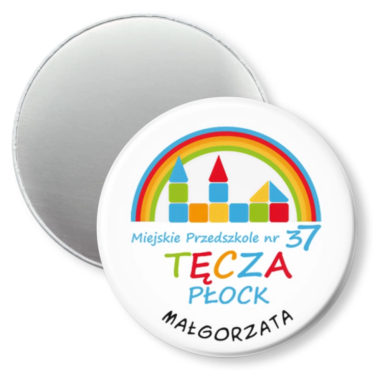 przypinka magnes Miejskie Przedszkole nr 37 Tęcza w Płocku