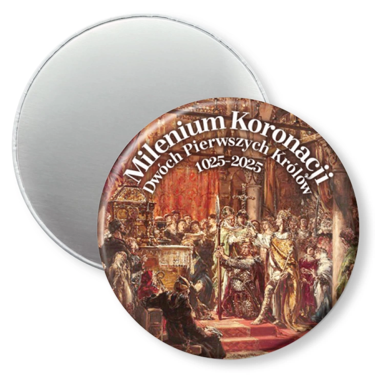 przypinka magnes Milenium koronacji Koronacja pierwszego króla Matejko