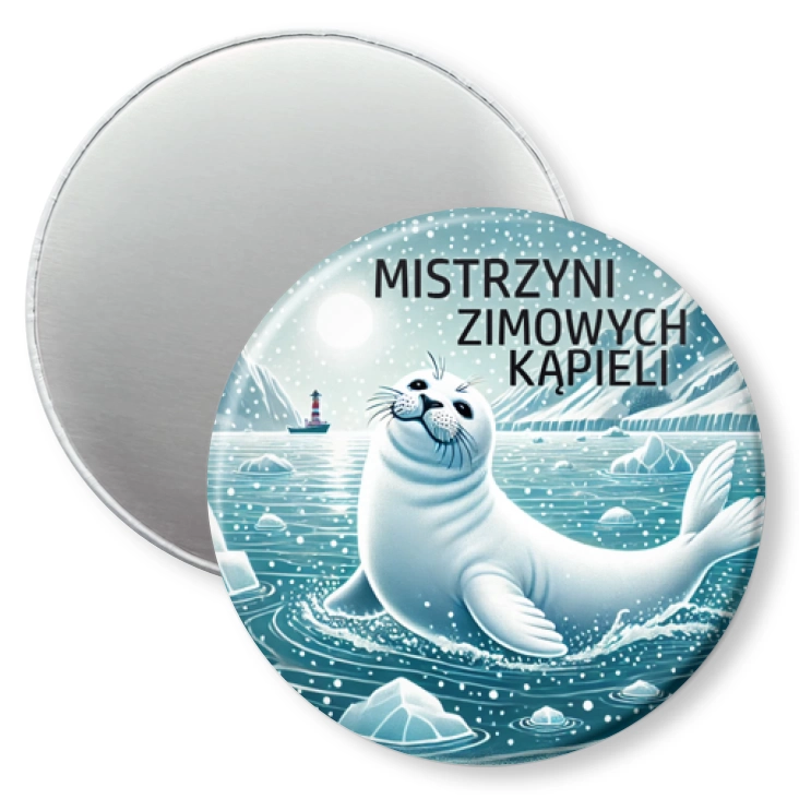 przypinka magnes Mistrzyni zimowych kąpieli