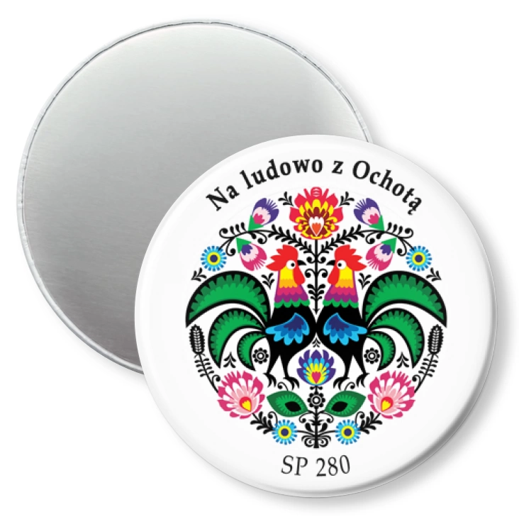 przypinka magnes Na ludowo z Ochotą