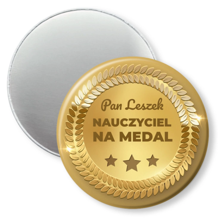 przypinka magnes Nauczyciel na medal