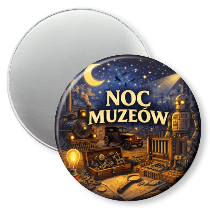 przypinka magnes Noc Muzeów - technika i przemysł