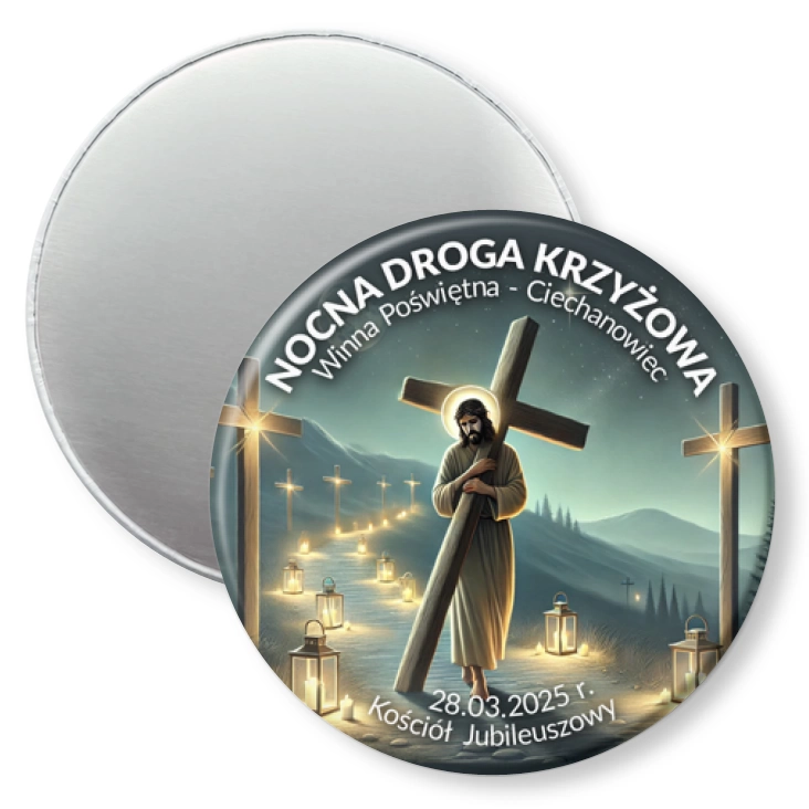przypinka magnes Nocna Droga Krzyżowa