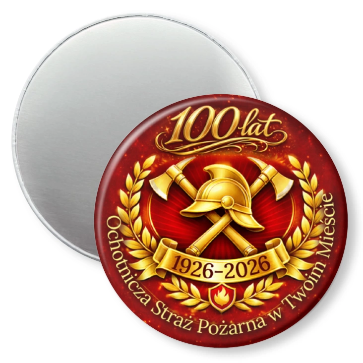 przypinka magnes Ochotnicza Straż Pożarna w Twoim Mieście