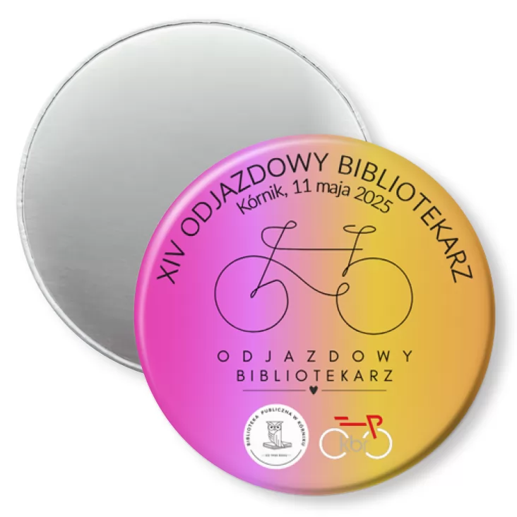 przypinka magnes Odjazdowy Bibliotekarz 2025