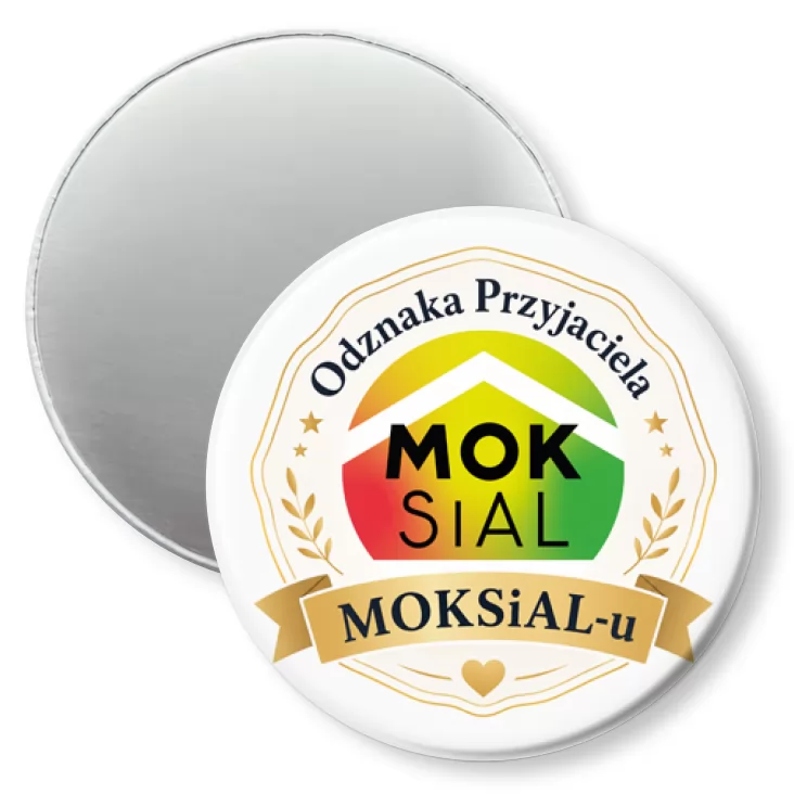 przypinka magnes Odznaka Przyjaciela MOKSiAL-u