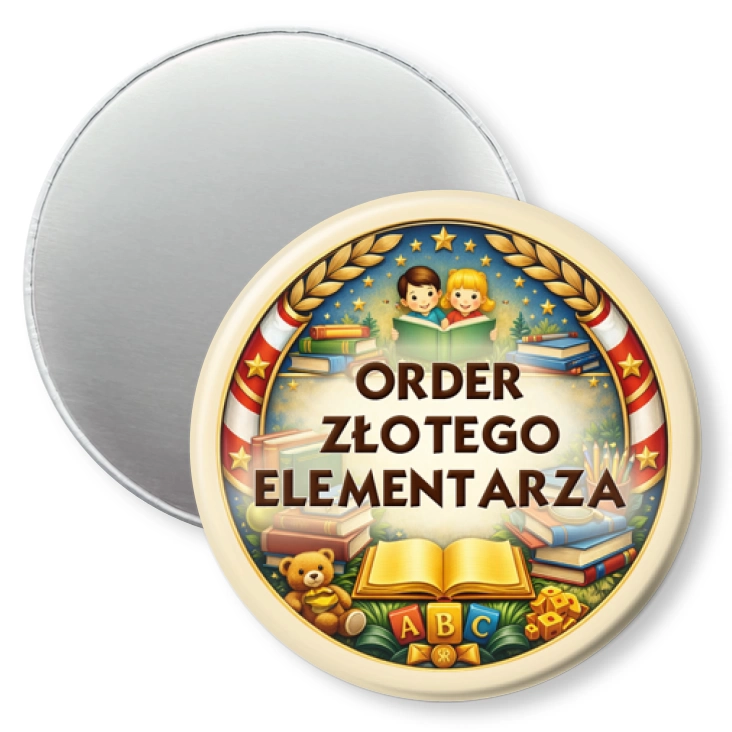 przypinka magnes Order Złotego Elementarza
