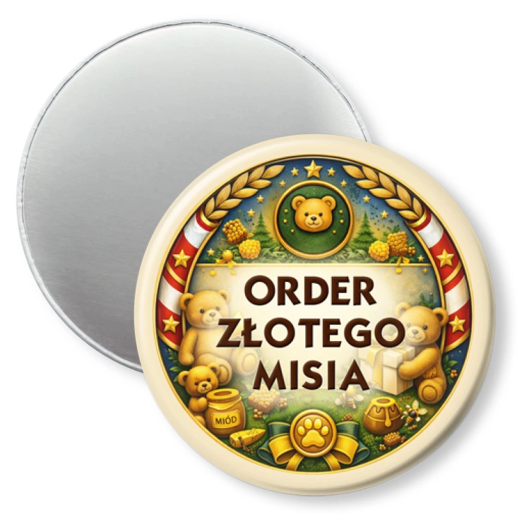 przypinka magnes Order Złotego Misia