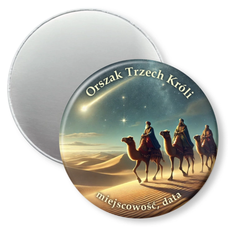 przypinka magnes Orszak Trzech Króli na pystyni