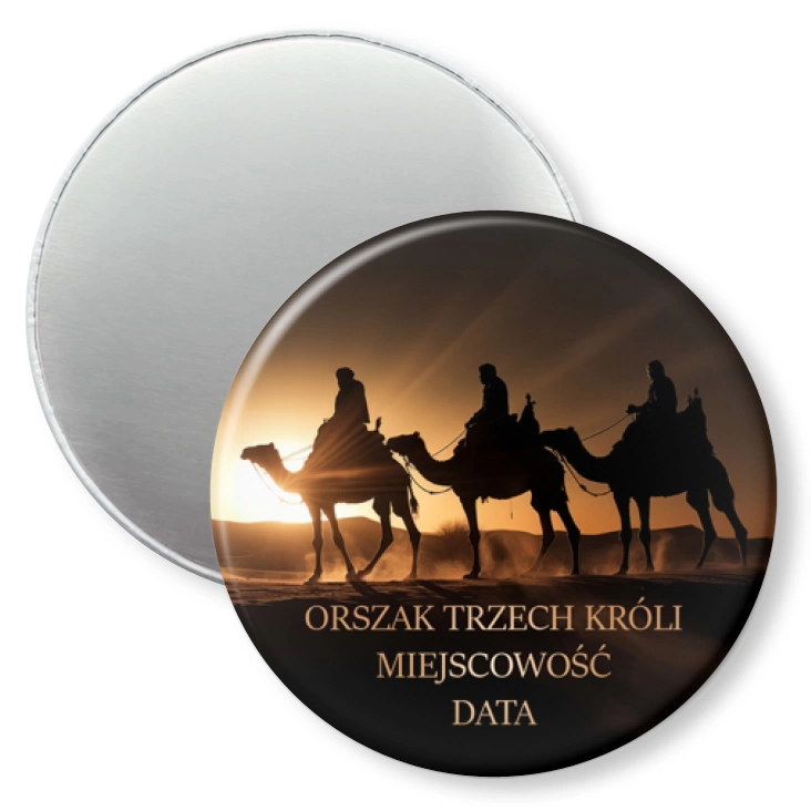 przypinka magnes Orszak Trzech Króli Twoja Miejscowość