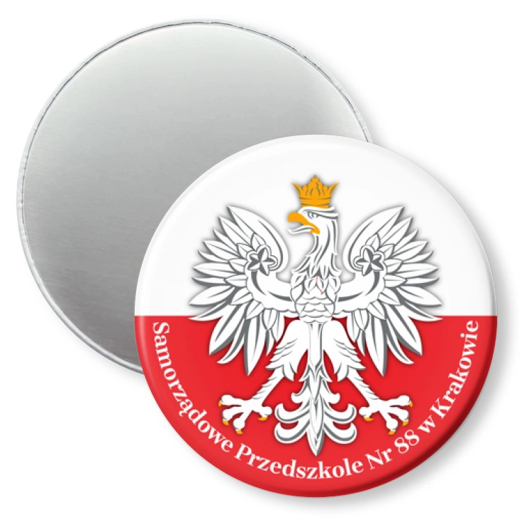 przypinka magnes Orzeł Samorządowe Przedszkole Nr 88 w Krakowie