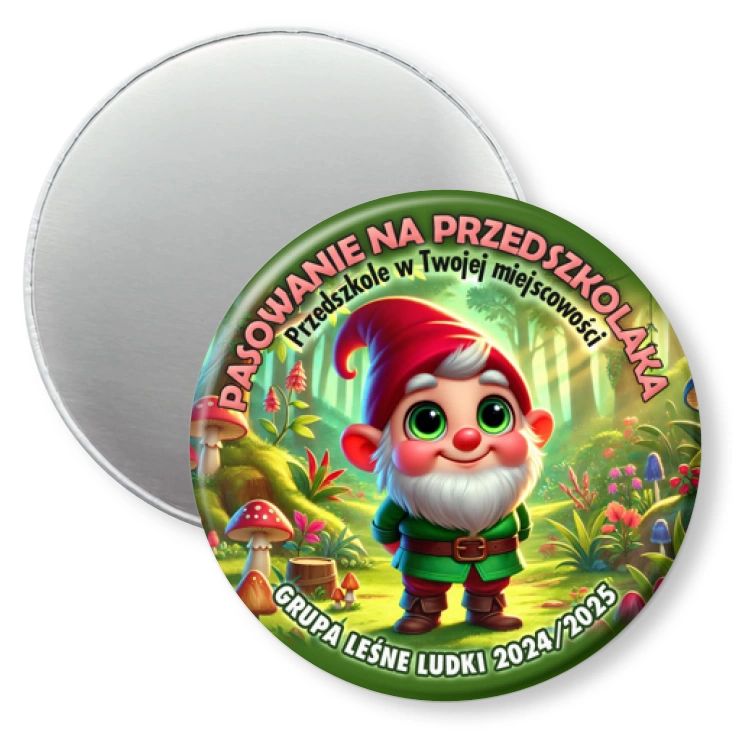 przypinka magnes Pasowanie na przedszkolaka grupa Leśne Ludki
