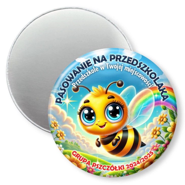 przypinka magnes Pasowanie na przedszkolaka grupa Pszczółki