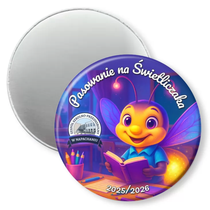 przypinka magnes Pasowanie na Świetliczaka ZSP Napachanie świetlik