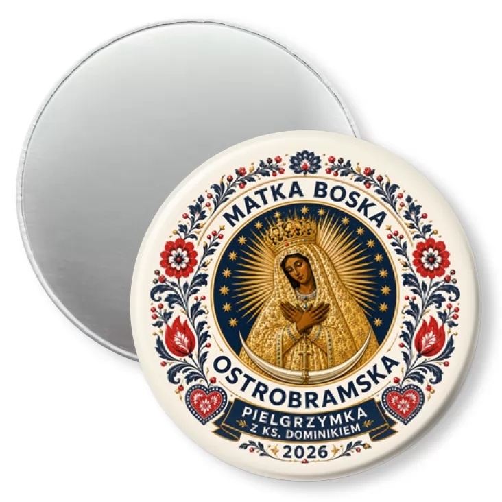 przypinka magnes Pielgrzymka do Matki Boskiej Ostrobramskiej