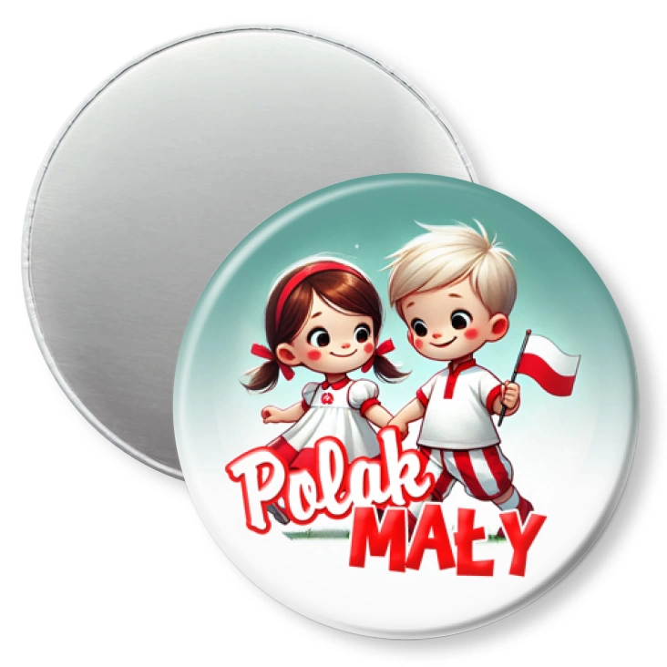 przypinka magnes Polak Mały chłopiec i dziewczynka