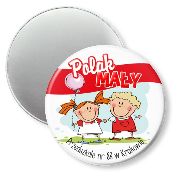przypinka magnes Polak Mały Przedszkole nr 88 w Krakowie