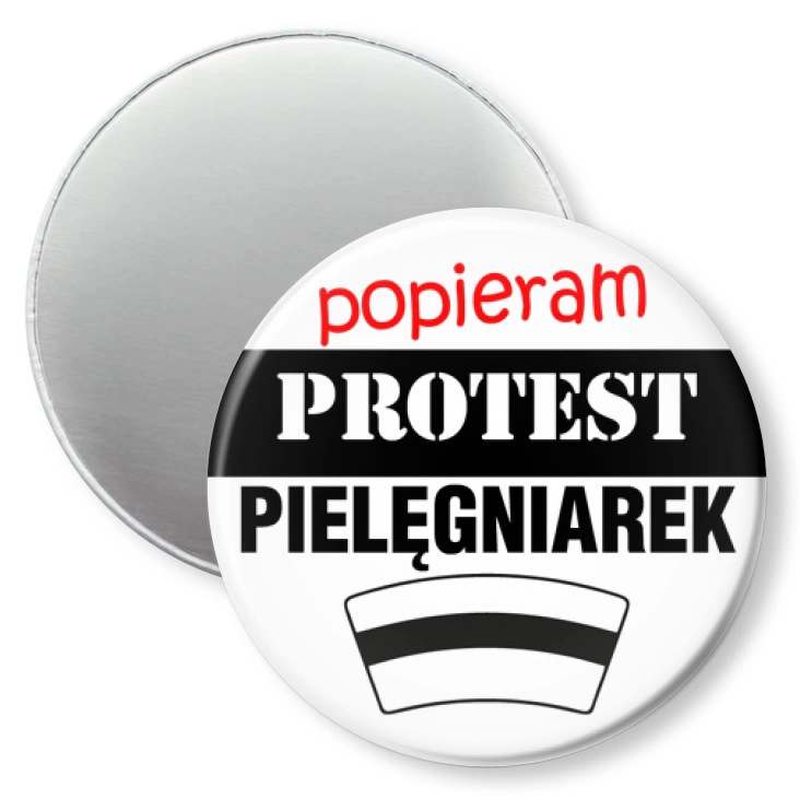 przypinka magnes Popieram protest pielęgniarek