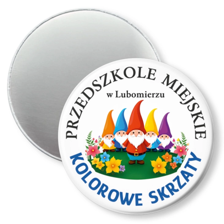 przypinka magnes Przedszkole Kolorowe Skrzaty