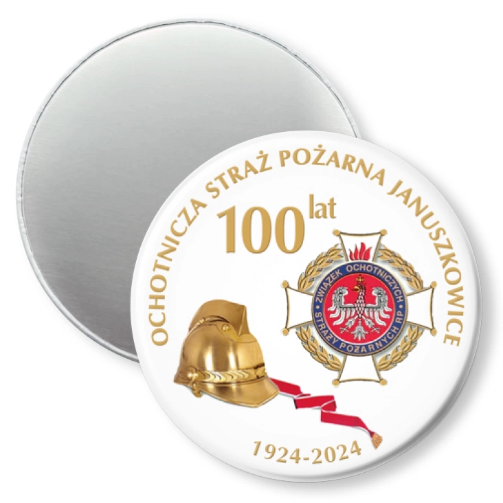 przypinka magnes 100 lat OSP Januszkowice