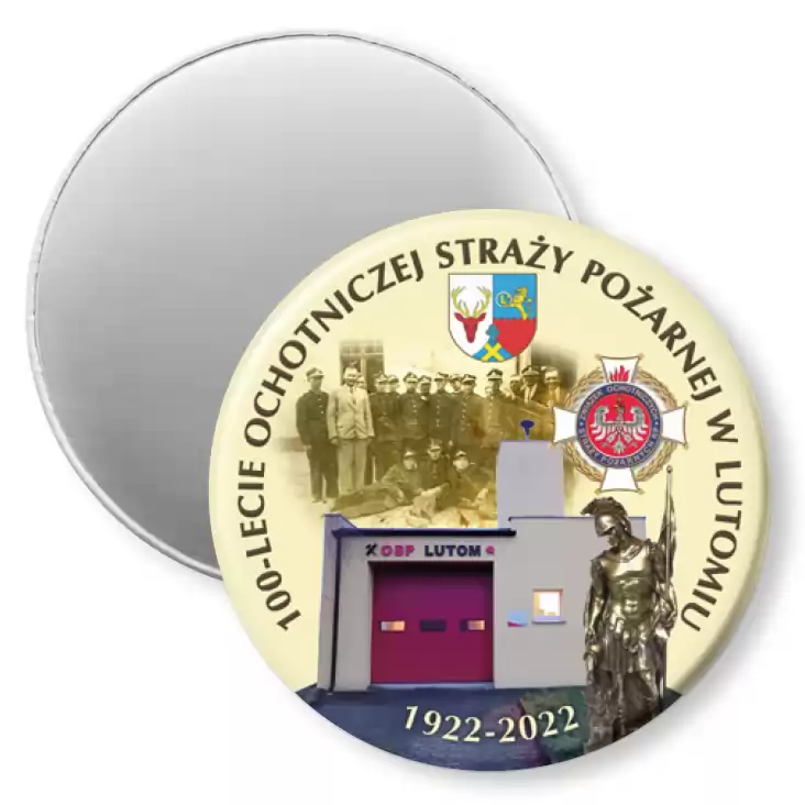 przypinka magnes 100 lat OSP w Lutomiu