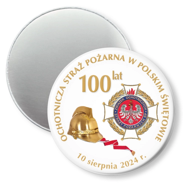 przypinka magnes 100 lat OSP w Polskim Świętowie