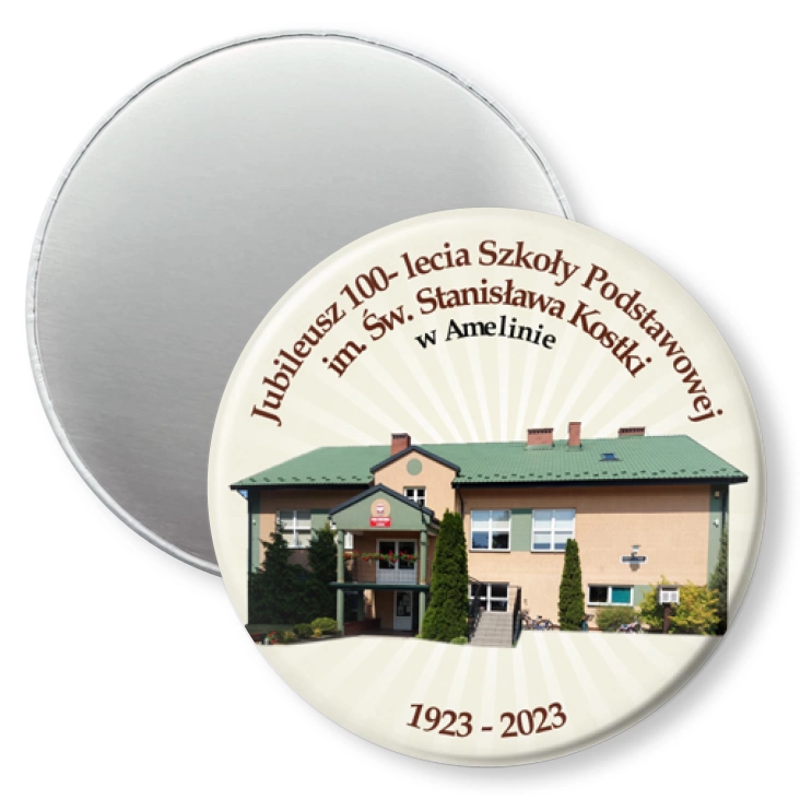 przypinka magnes 100-lecie Szkoły Podstawowej w Amelinie