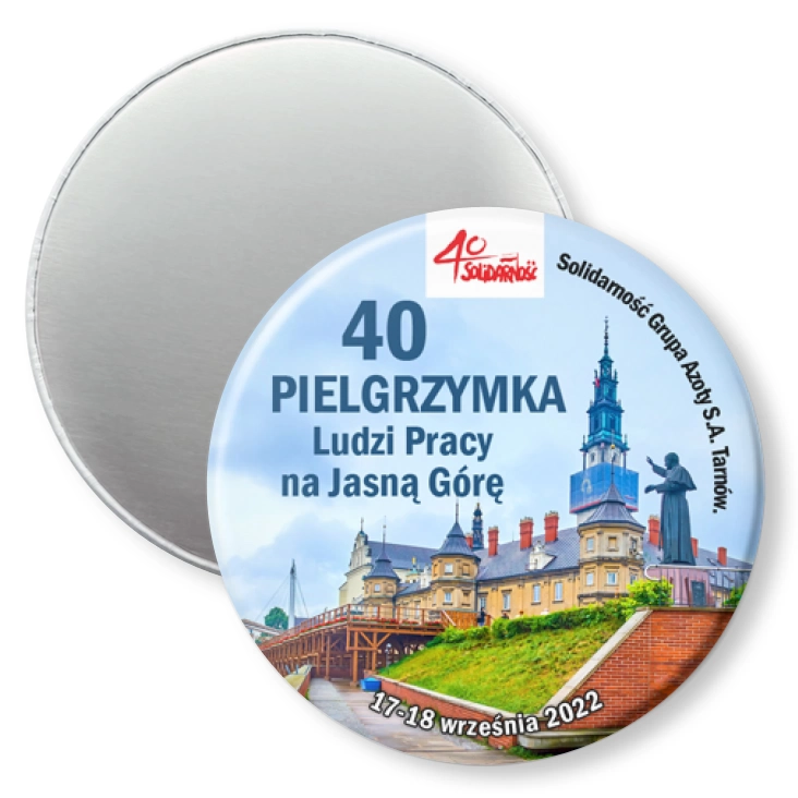 przypinka magnes 40 Pielgrzymka Ludzi Pracy na Jasną Górę Grupa Azoty