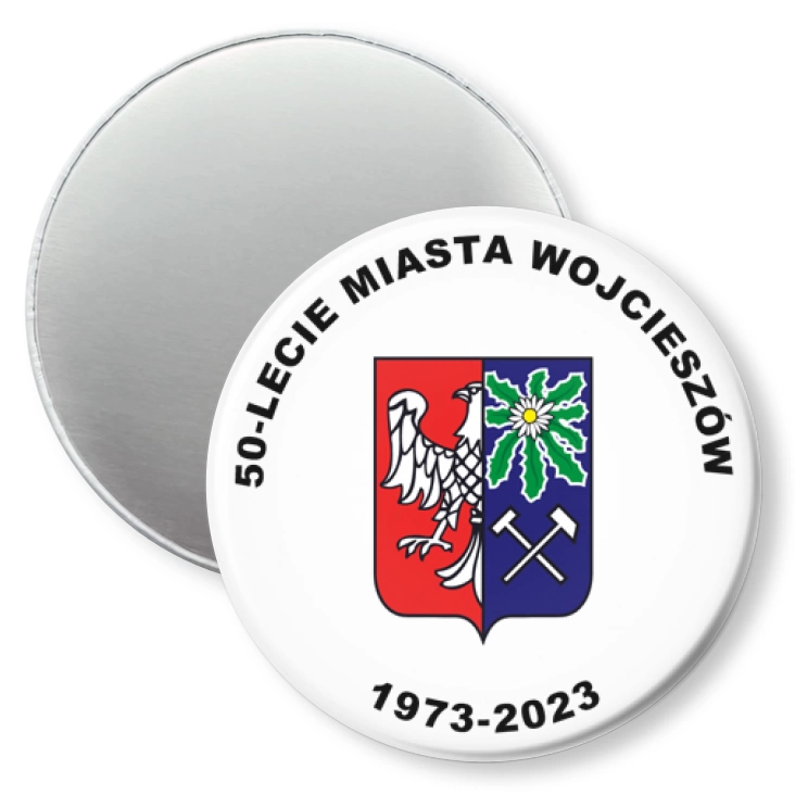 przypinka magnes 50-lecie Miasta Wojcieszów
