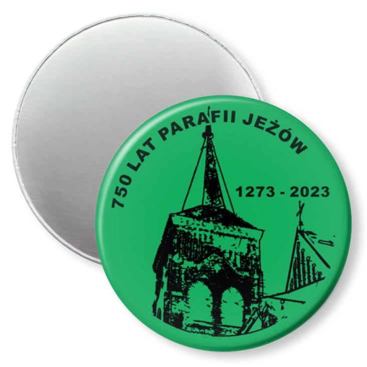przypinka magnes 750 lat parafii Jeżów