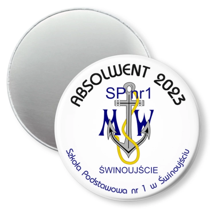 przypinka magnes Absolwent 2023 SP nr 1 w Świnoujściu