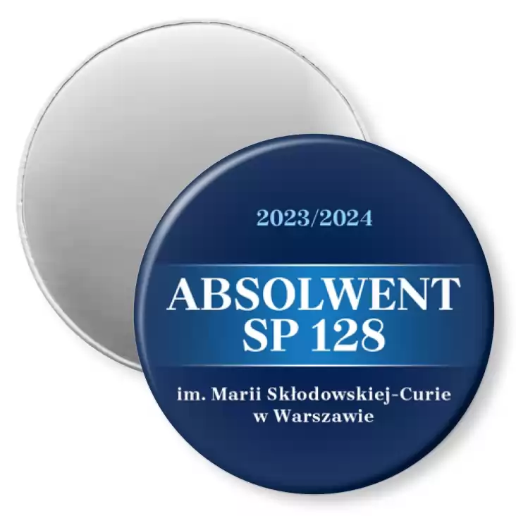 przypinka magnes Absolwent SP 128 w Warszawie