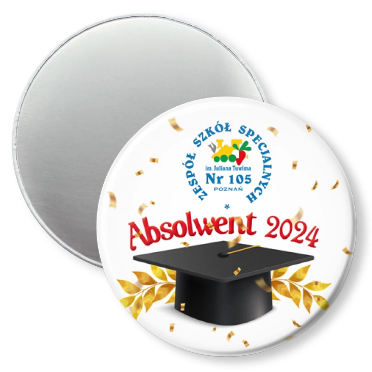 przypinka magnes Absolwent Zespołu Szkół Specjalnych nr 105 w Poznaniu