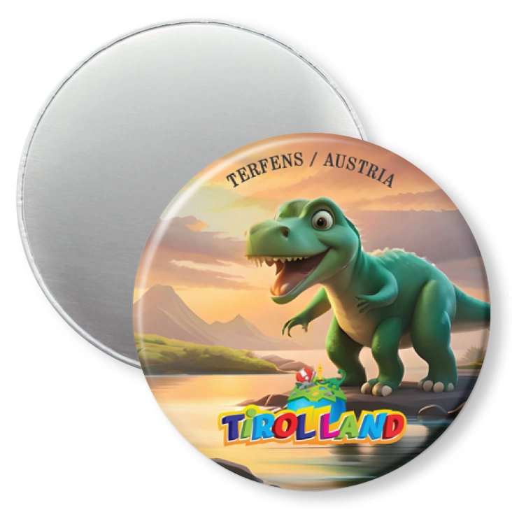 przypinka magnes Bajkowy tyranozaur Tirolland