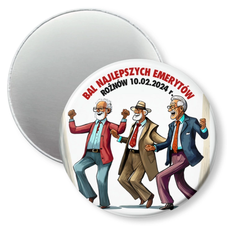 przypinka magnes Bal Najlepszych Emerytów