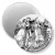 Przypinka magnes Bal ósmoklasisty biały w stylu romantycznym