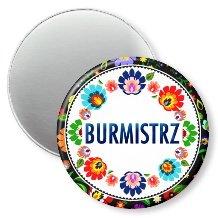 przypinka magnes Burmistrz folk