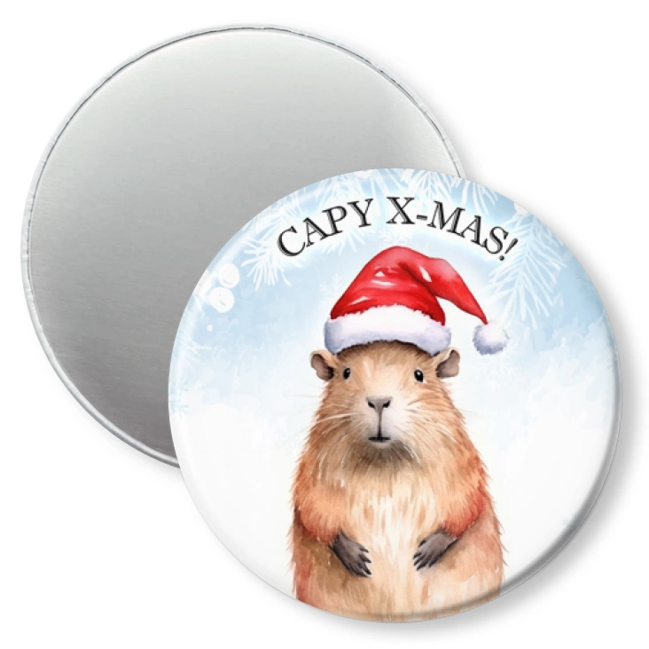 przypinka magnes Capy x-mas
