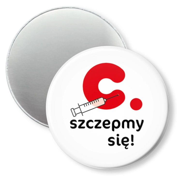 przypinka magnes Czerwonak szczepimy się