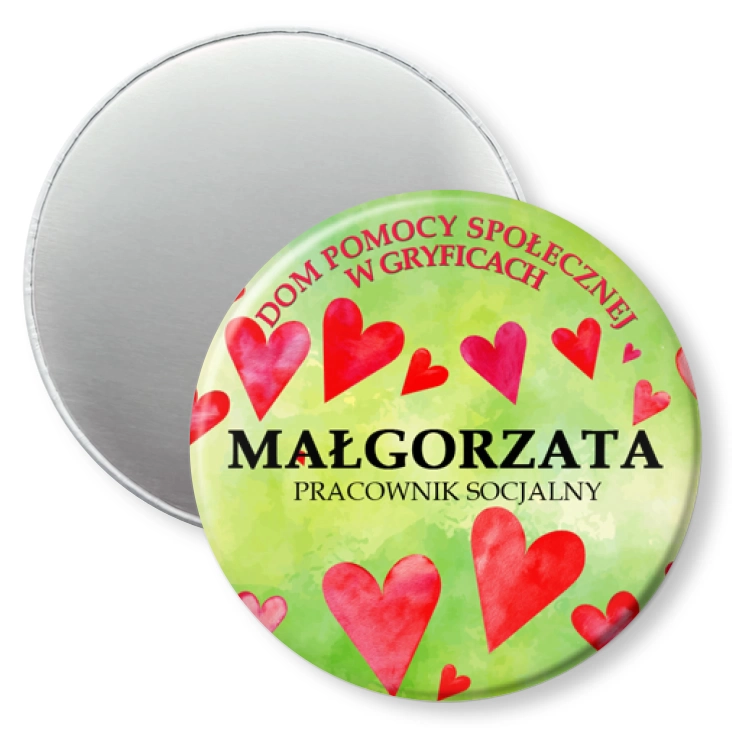 przypinka magnes Dom Pomocy Społecznej w Gryficach Identyfikator