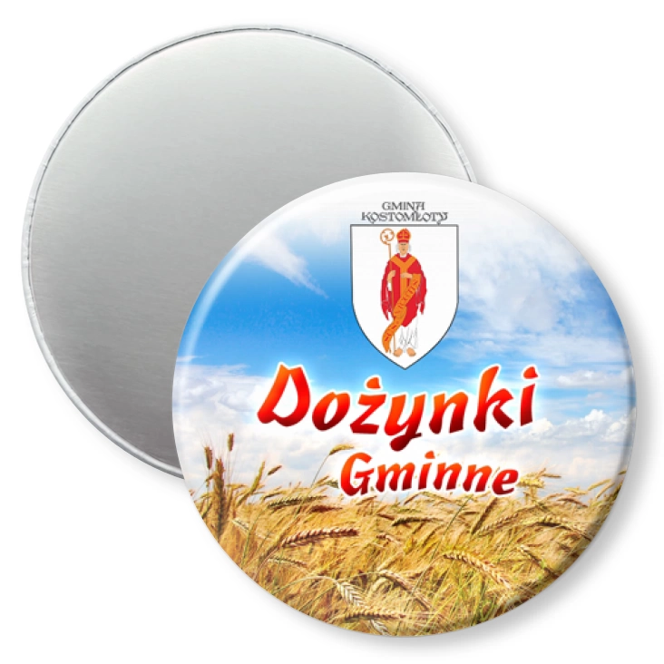 przypinka magnes Dożynki Gmina Kostomłoty