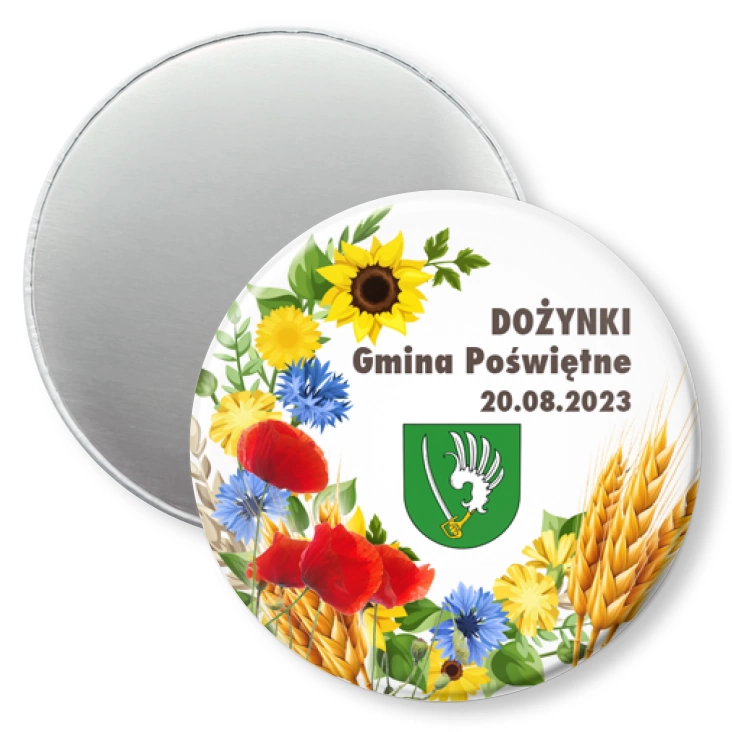 przypinka magnes Dożynki Gmina Poświętne 2023