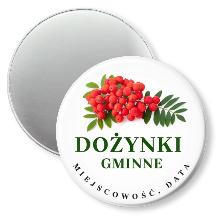 przypinka magnes Dożynki Gminne jarzębina