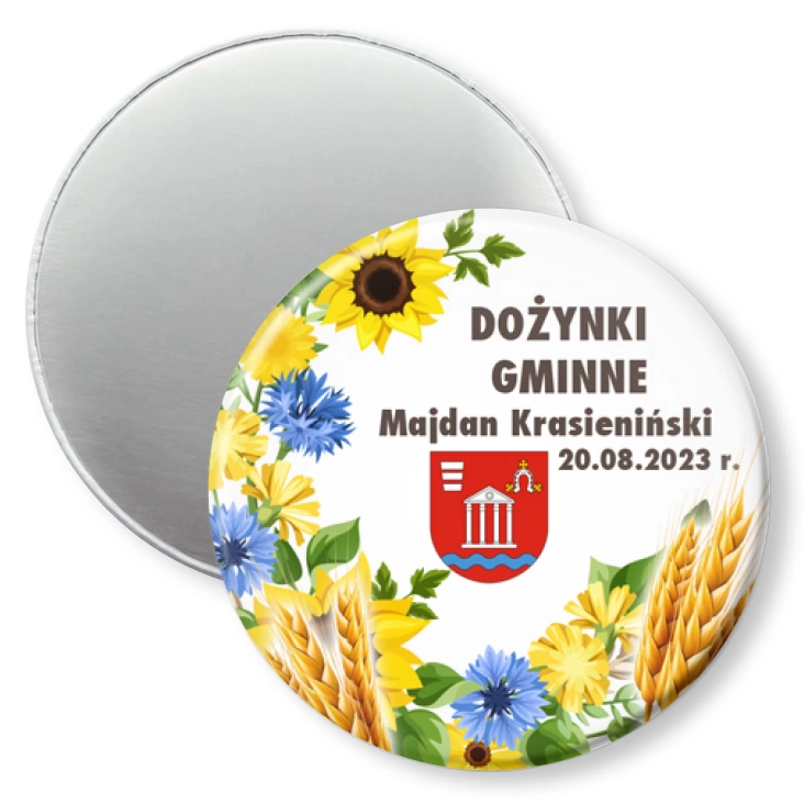 przypinka magnes Dożynki Gminne Majdan Krasieniński 2023
