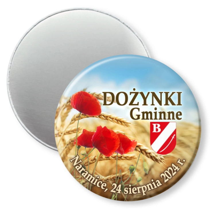przypinka magnes Dożynki Gminne Naramice 2024